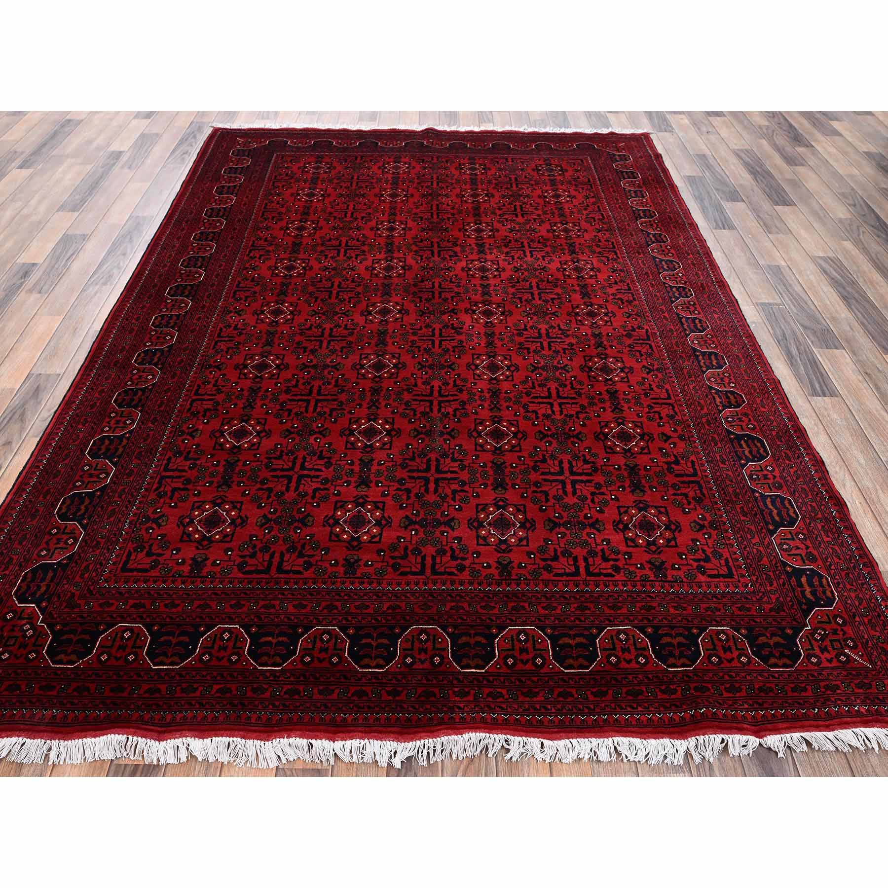 Tribal-Geometric-Hand-Knotted-Rug-12530