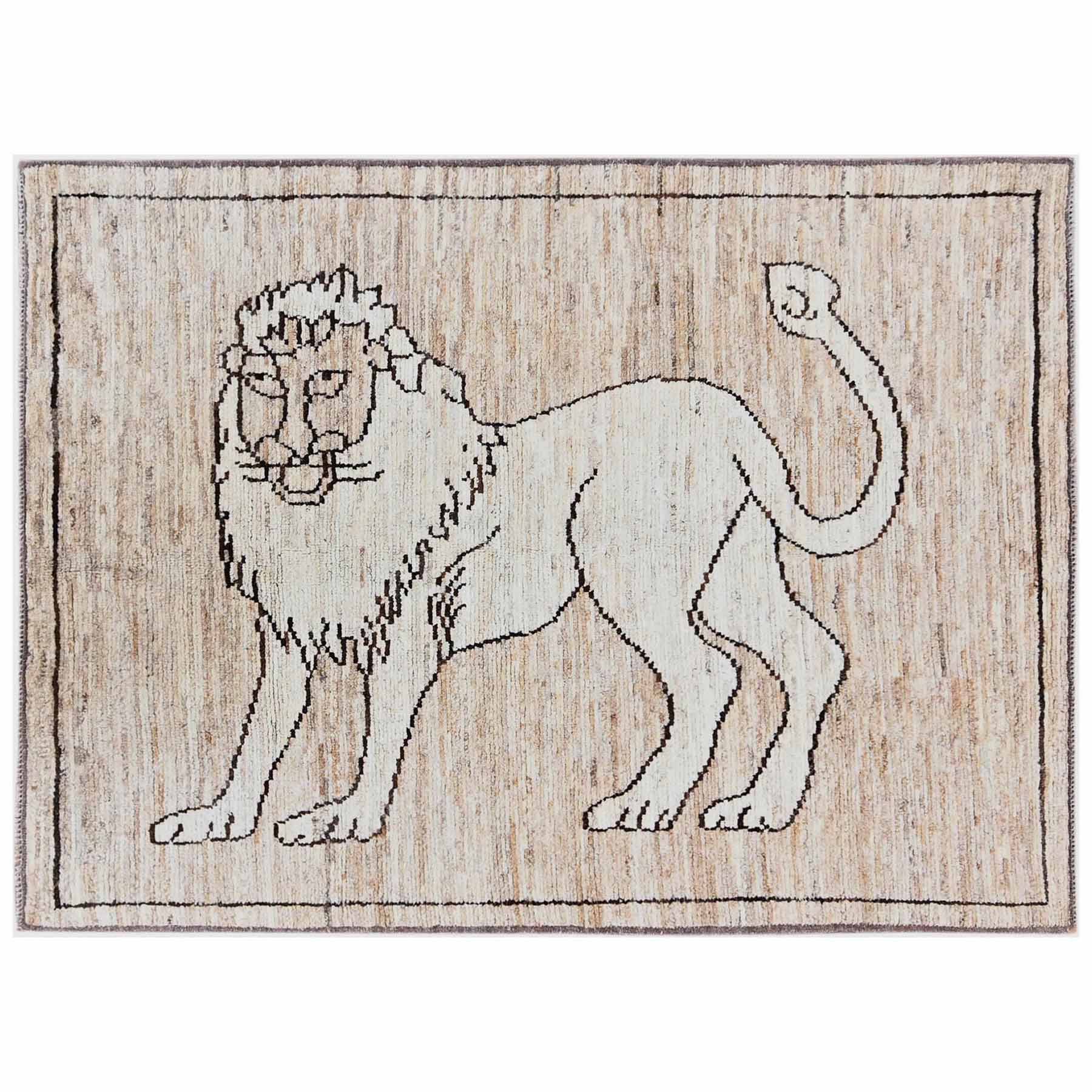 Tribal-Geometric-Hand-Knotted-Rug-12590