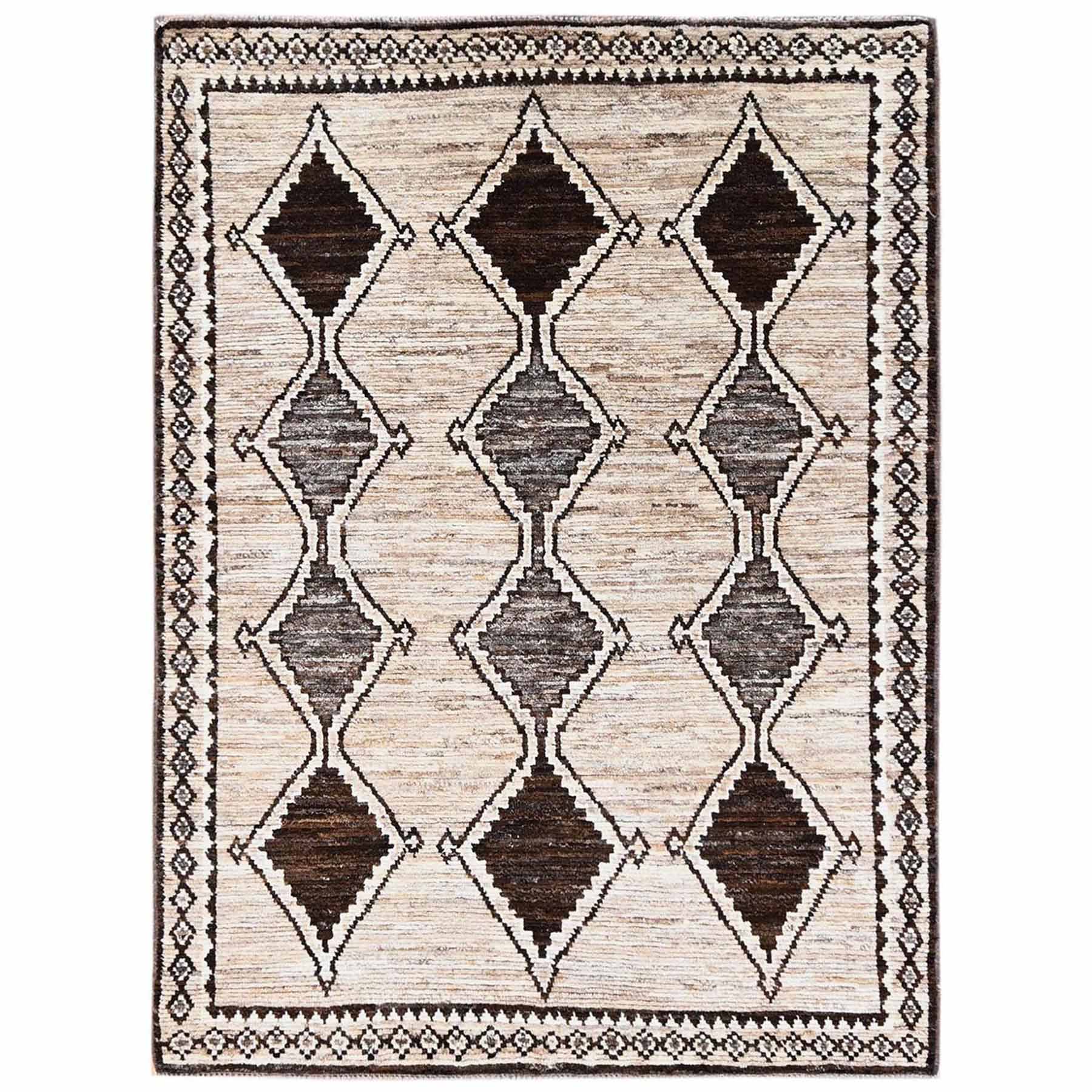 Tribal-Geometric-Hand-Knotted-Rug-12605