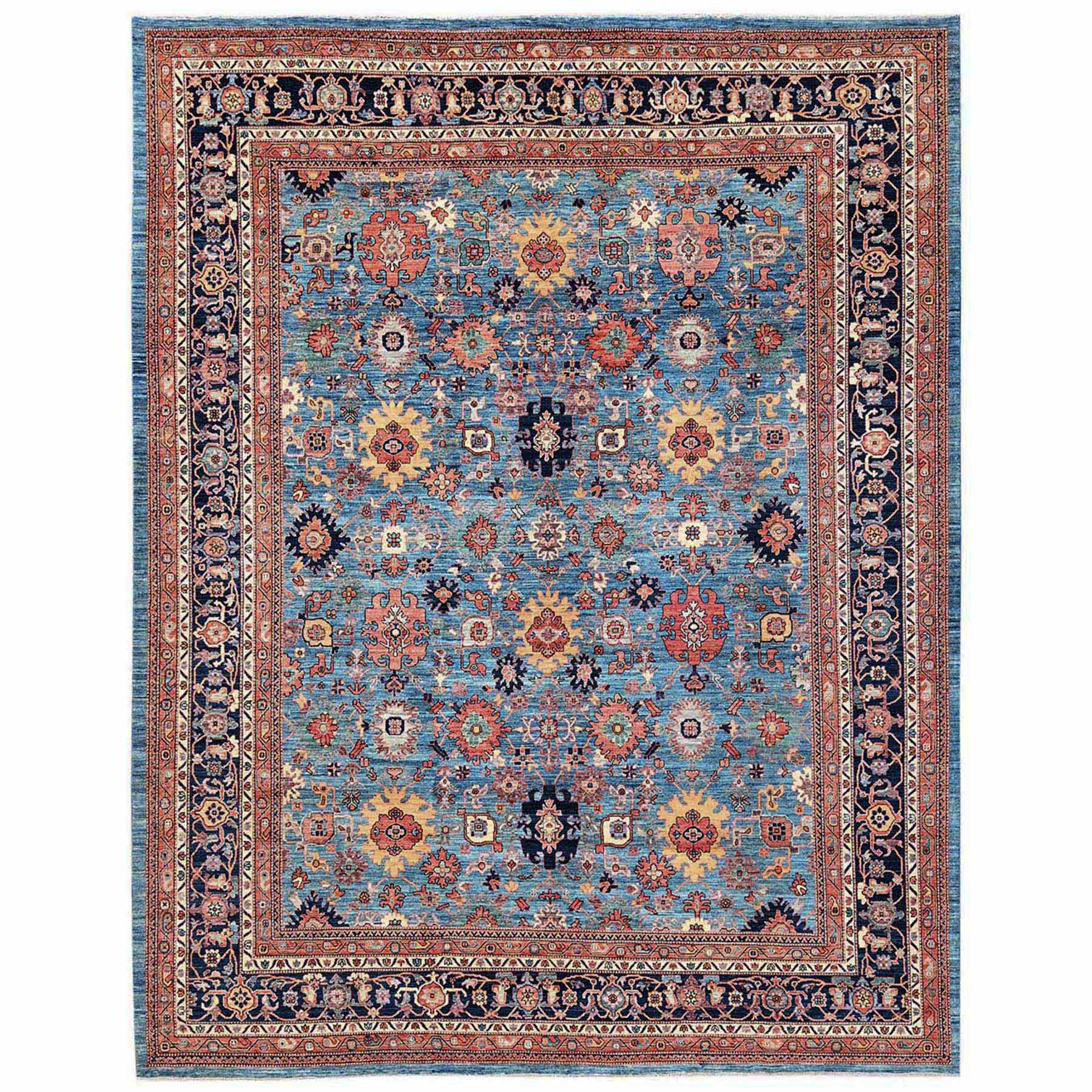 Tribal-Geometric-Hand-Knotted-Rug-12830