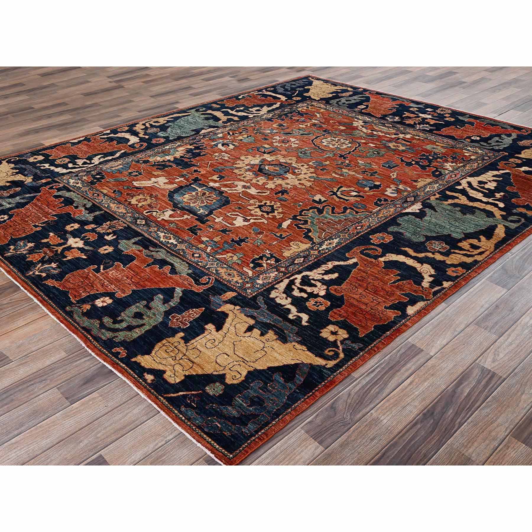 Tribal-Geometric-Hand-Knotted-Rug-12835