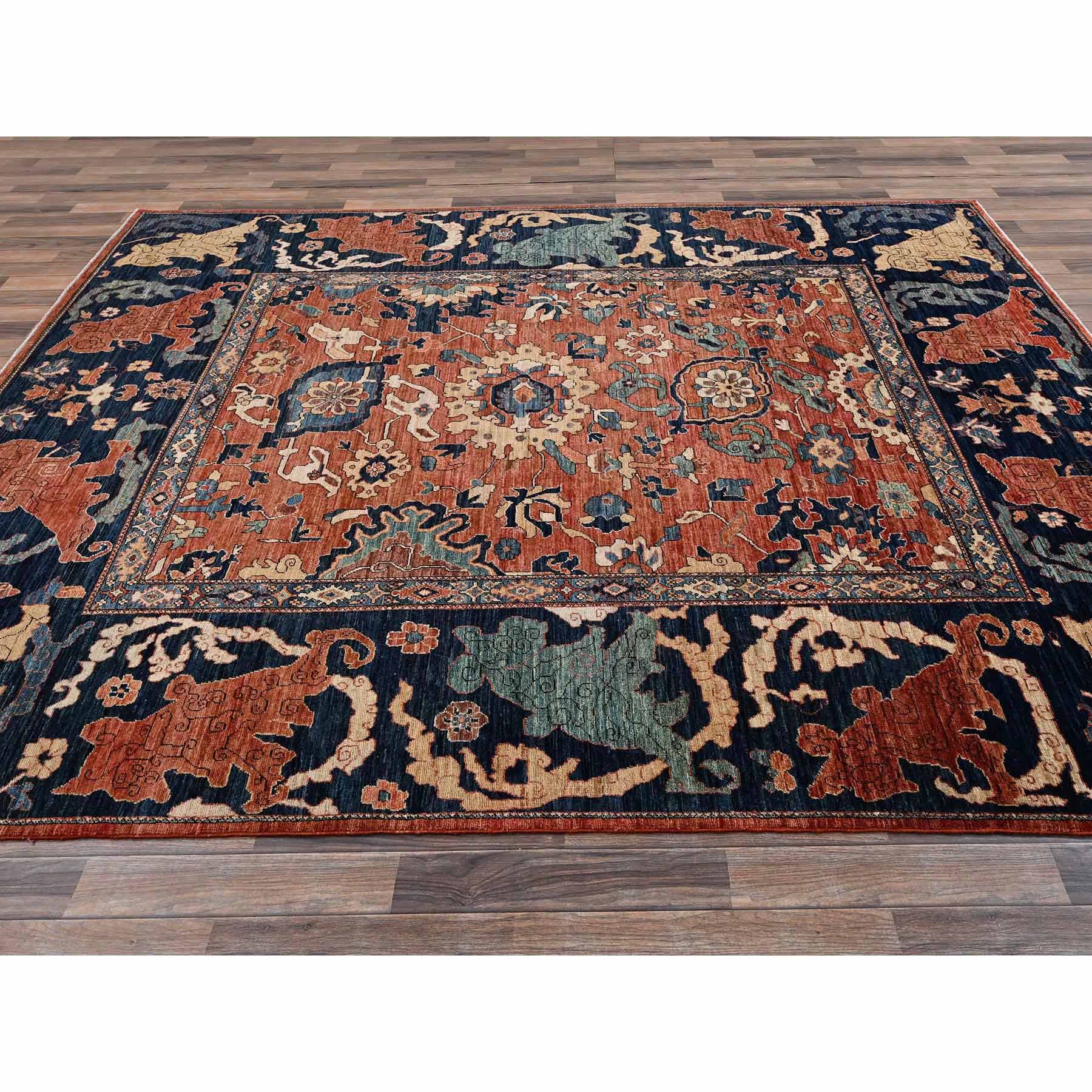 Tribal-Geometric-Hand-Knotted-Rug-12835