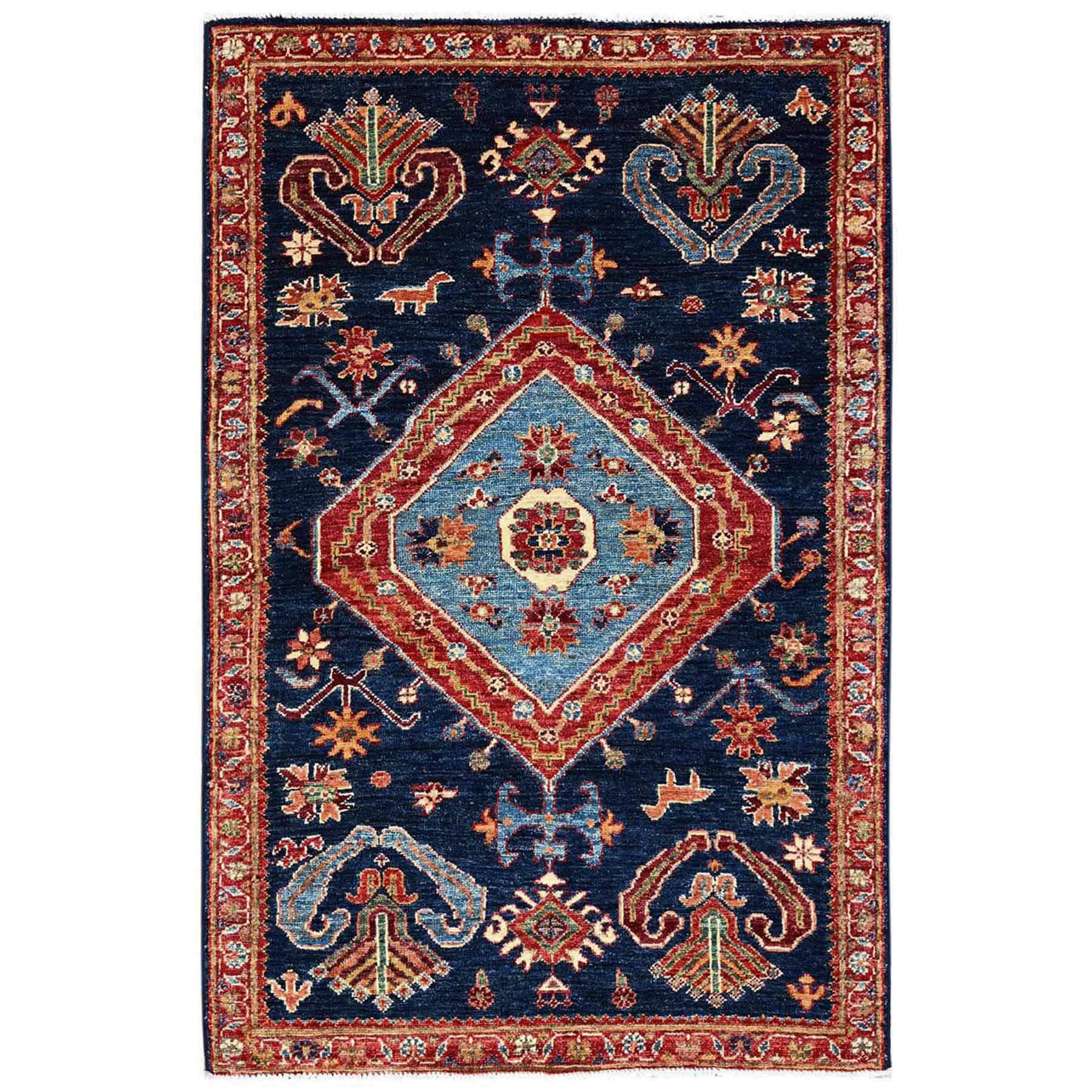 Tribal-Geometric-Hand-Knotted-Rug-12840