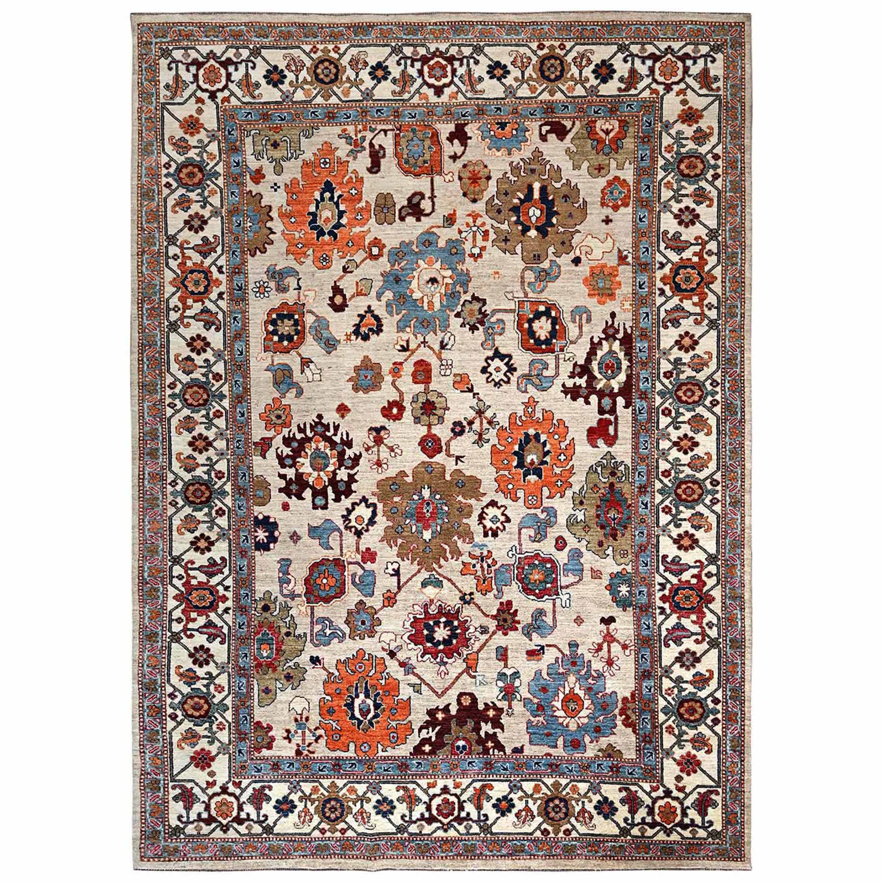 Tribal-Geometric-Hand-Knotted-Rug-13220
