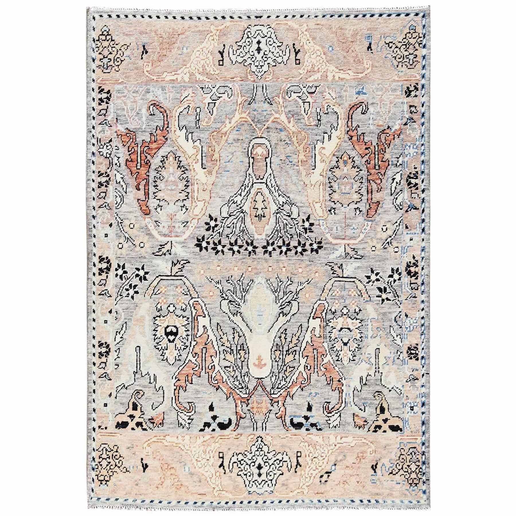 Tribal-Geometric-Hand-Knotted-Rug-13840