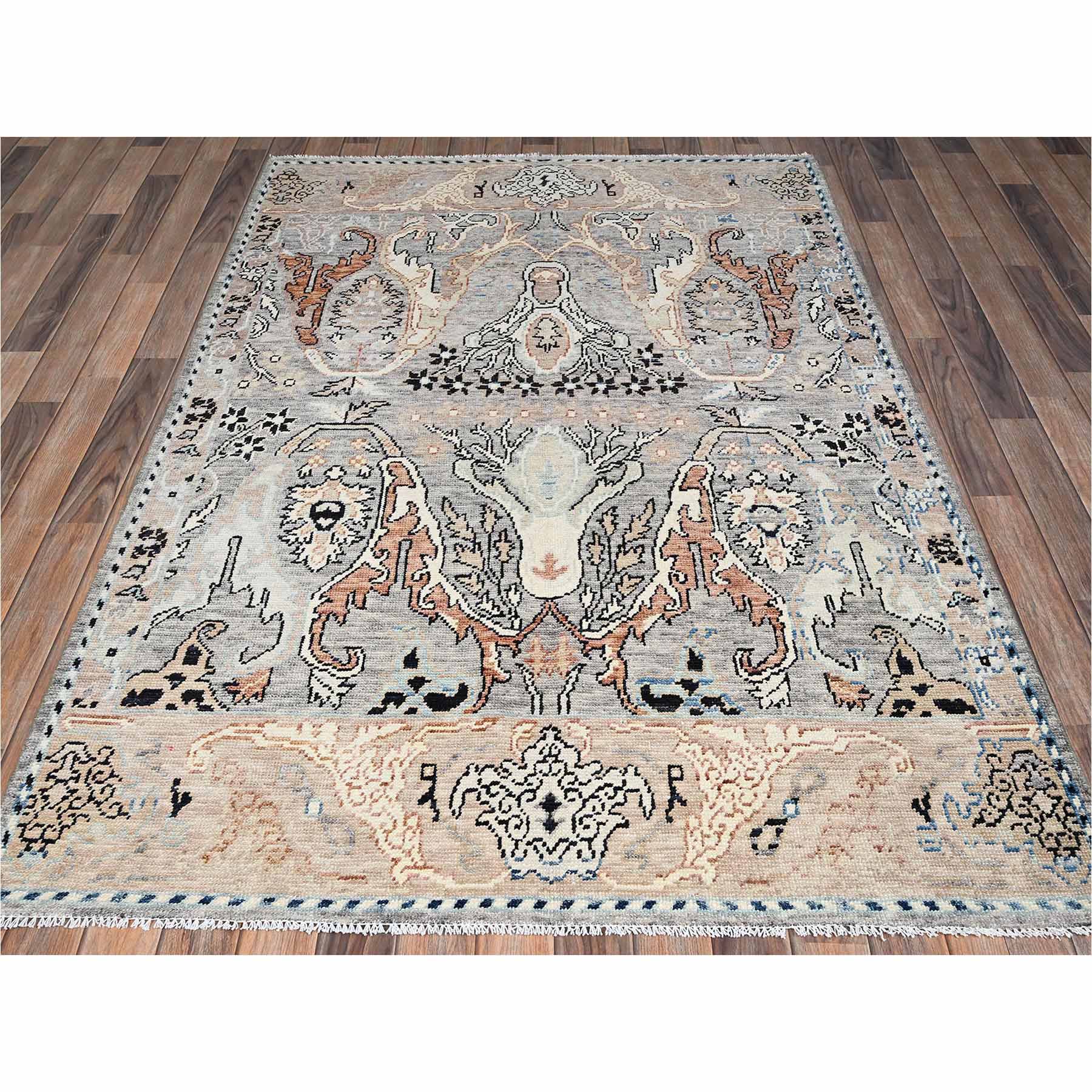 Tribal-Geometric-Hand-Knotted-Rug-13840