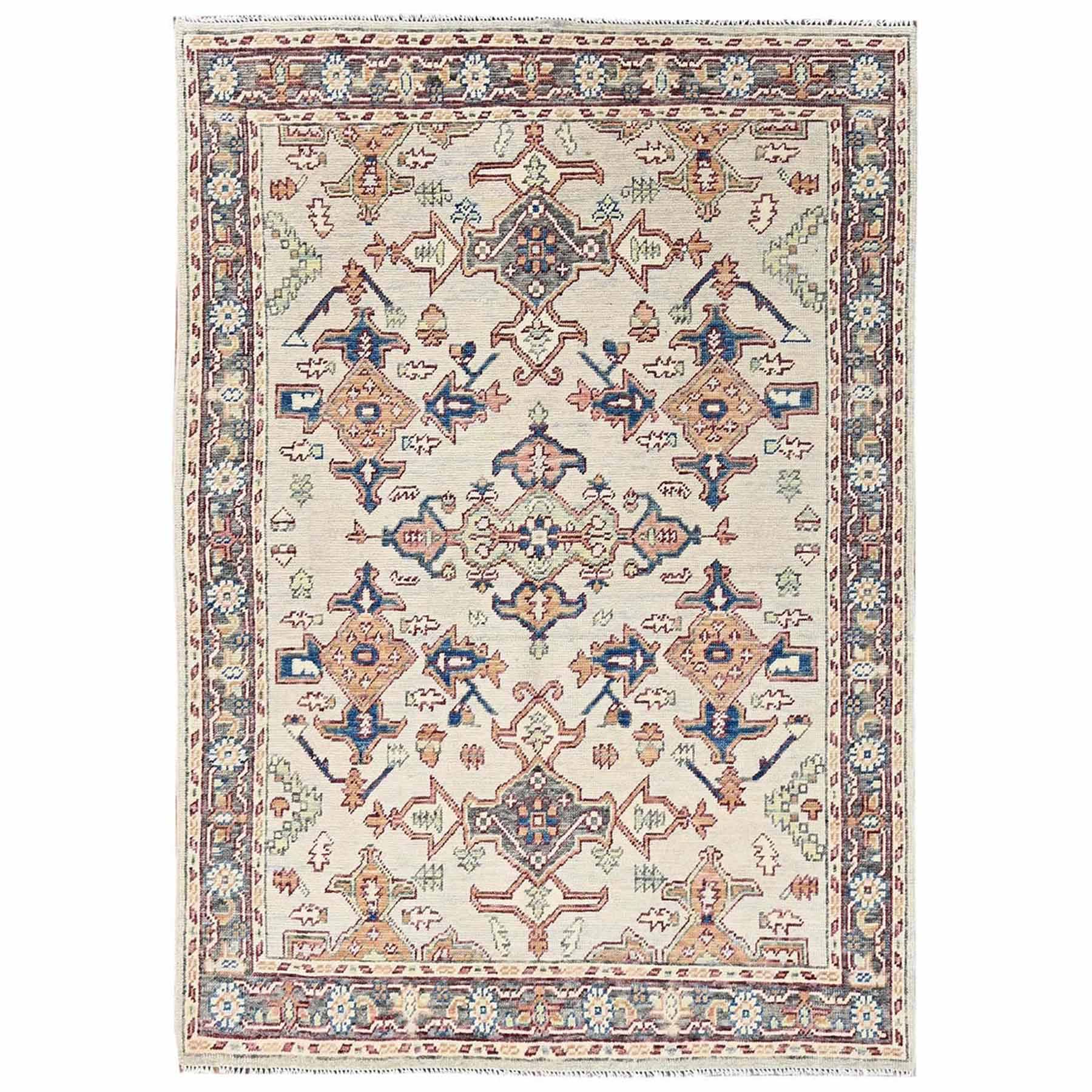 Tribal-Geometric-Hand-Knotted-Rug-14000