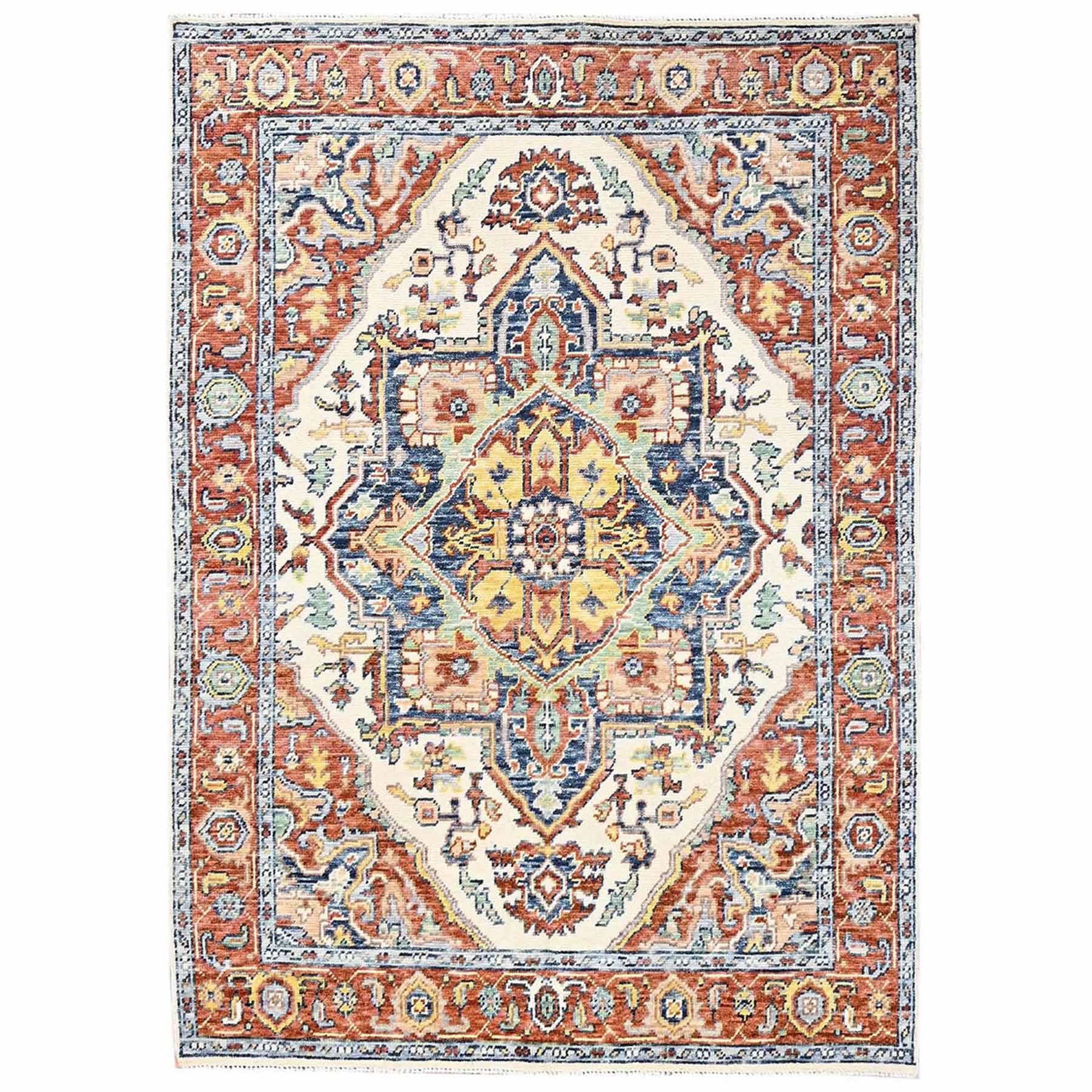 Tribal-Geometric-Hand-Knotted-Rug-14015