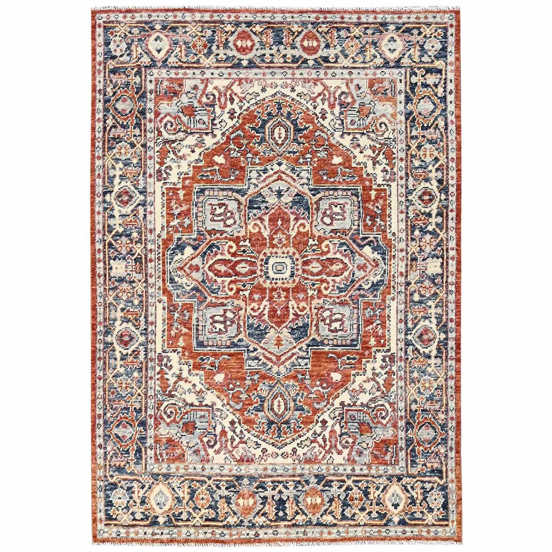 Tribal-Geometric-Hand-Knotted-Rug-14020
