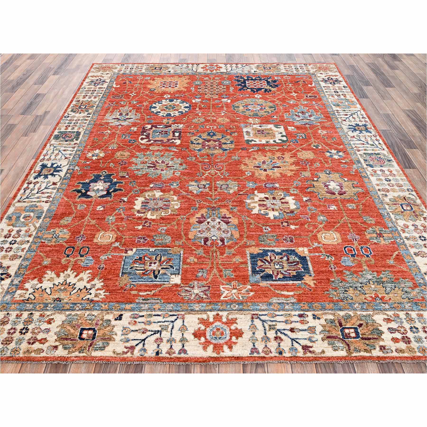 Tribal-Geometric-Hand-Knotted-Rug-14060