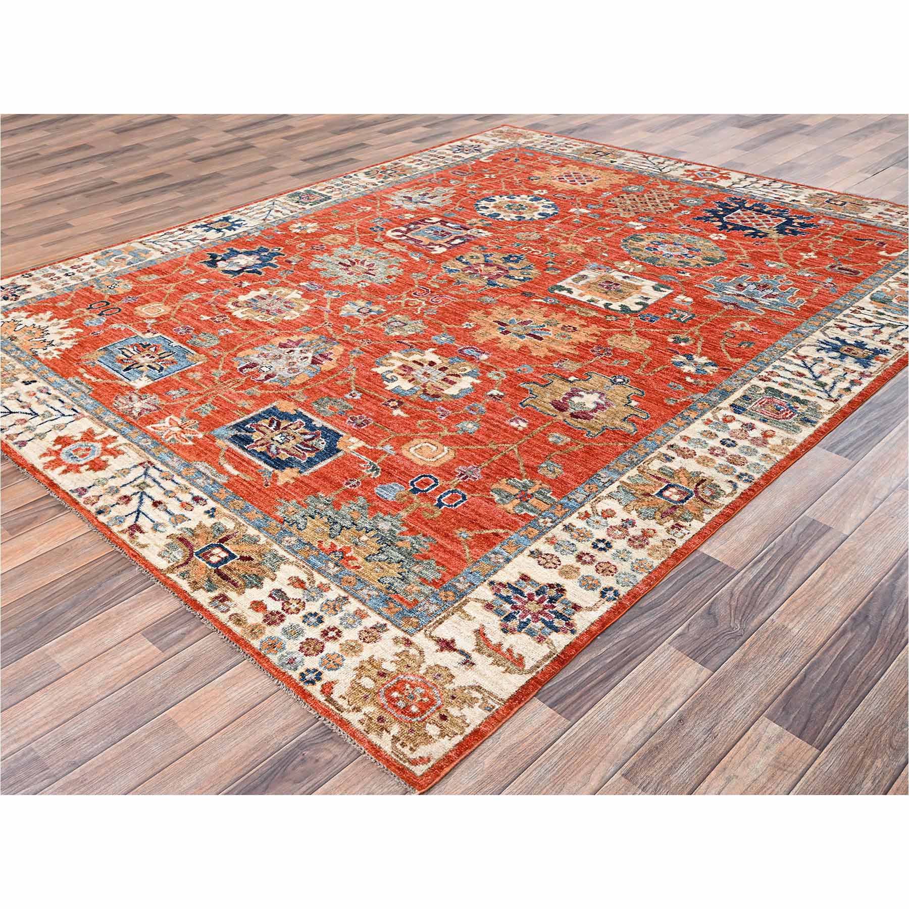 Tribal-Geometric-Hand-Knotted-Rug-14060