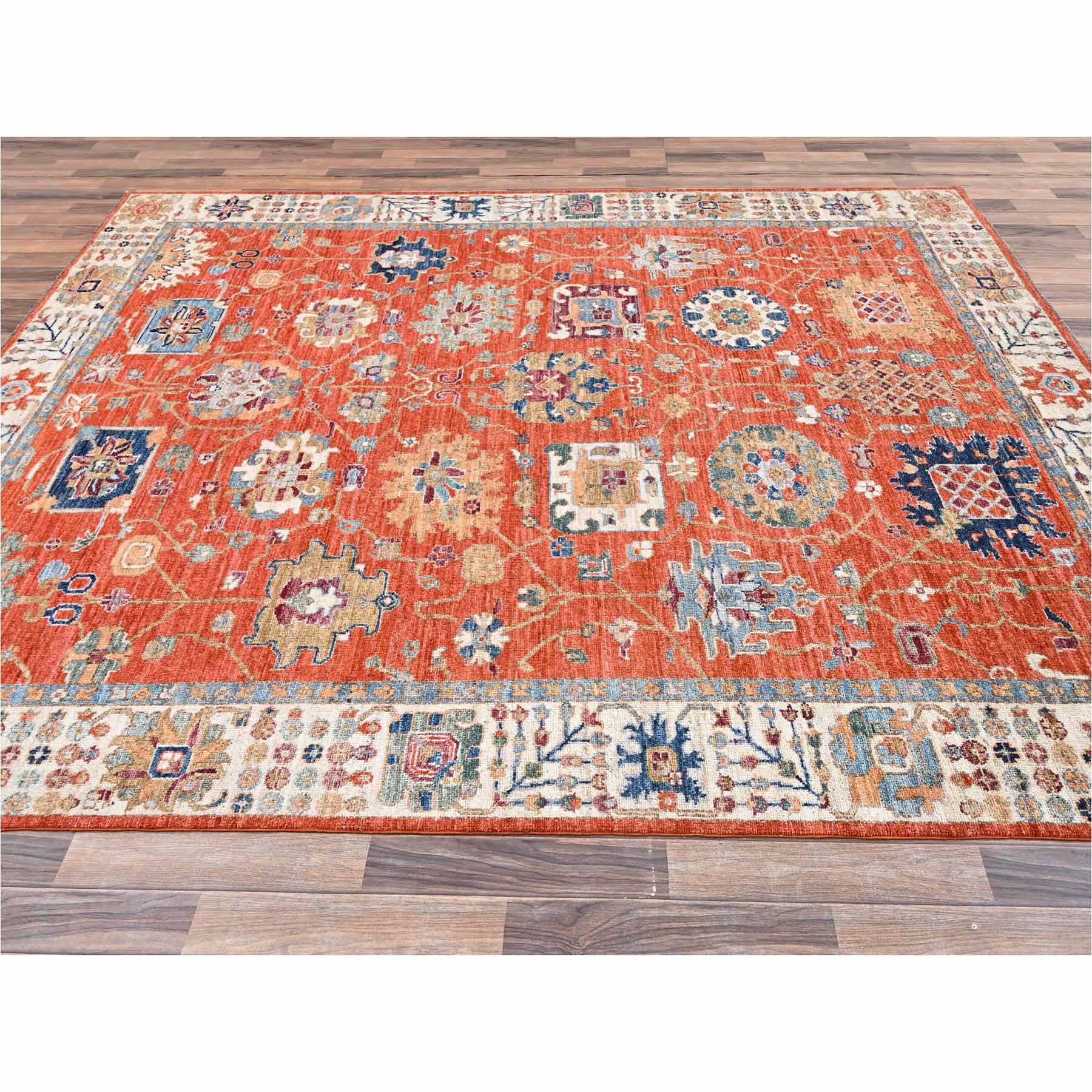 Tribal-Geometric-Hand-Knotted-Rug-14060