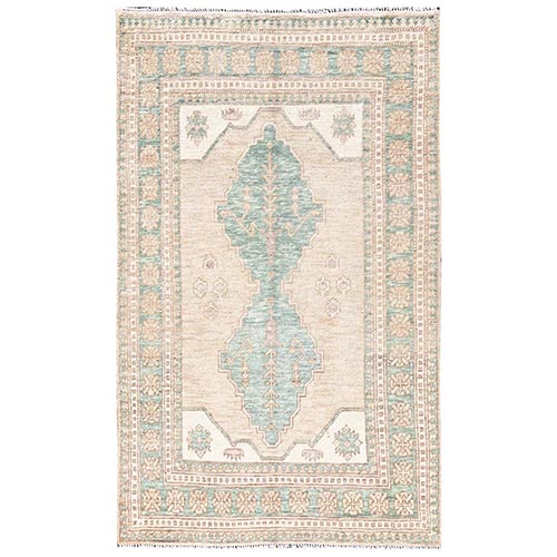 Sand Brown, Anatolian Village Design, Turkish Knot, Hand Knotted, Zero Pile, Sheared Low, 100% Wool, Oriental 