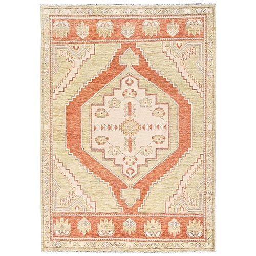 Pebble Brown, Hand Knotted, Anatolian Village Design, Turkish Knot, Zero Pile, Sheared Low, 100% Wool, Oriental 