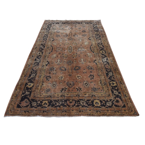 Amber Brown, Antique Turkish Isparta, Clear and Soft, Even Pile, Good Condition, Hand Knotted, 100% Wool, Oriental 