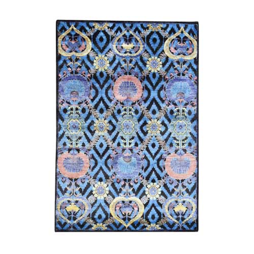 Arts And Crafts Design Hand-Knotted Wool And Silk Rug Arts And Crafts Design Hand-Knotted Wool And Silk Rug
