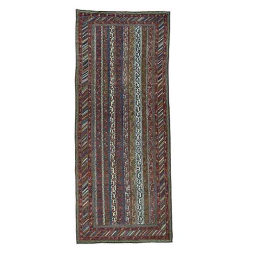 Multicolored Antique Northwest Persian With Shawl Design Wide Runner 