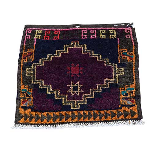 Square Persian Shiraz Bag Face Pure wool Hand Knotted Oriental 