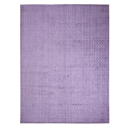 Pure Wool Hand-Loomed Tone on Tone Ultra Violet Oriental Rug