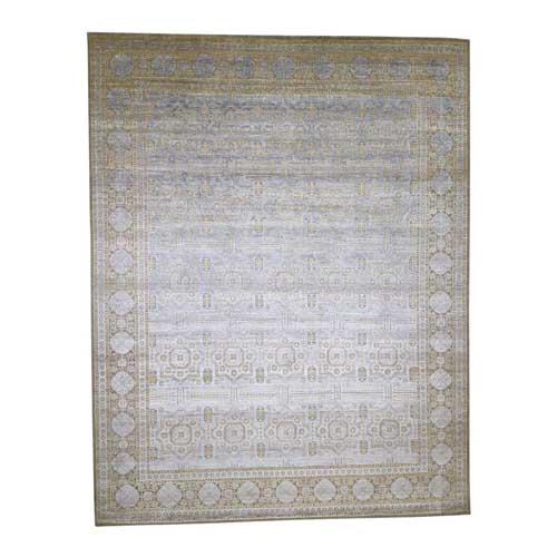 Mamluk Silk with Textured Wool Hand-Knotted Oversized Oriental 