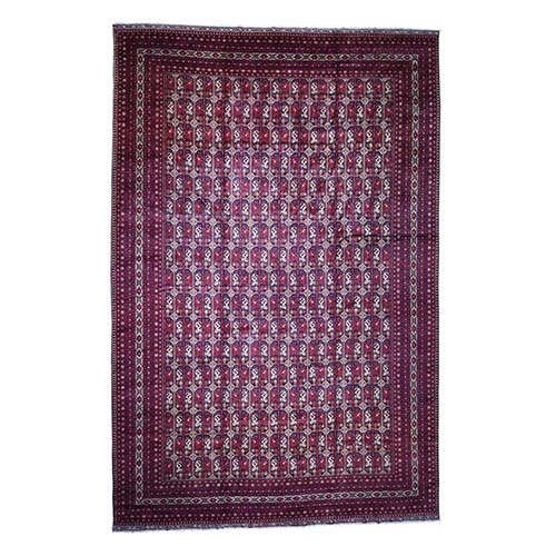 Oversize Denser Weave with Shiny Wool Afghan Khamyab Hand Knotted Oriental 
