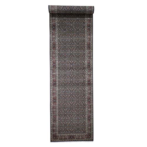 Wide Gallery Runner Herati 300 KPSI  Hand-Knotted Oriental Rug