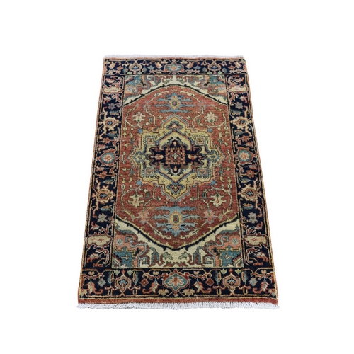 Antiqued Heriz Re-creation Pure Wool Hand knotted Oriental Rug Antiqued Heriz Re-creation Pure Wool Hand knotted Oriental Rug