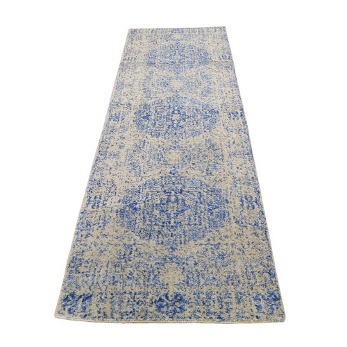 Wool And Silk Mamluk Design Jacquard Hand Loomed Runner Oriental Rug Wool And Silk Mamluk Design Jacquard Hand Loomed Runner Oriental Rug