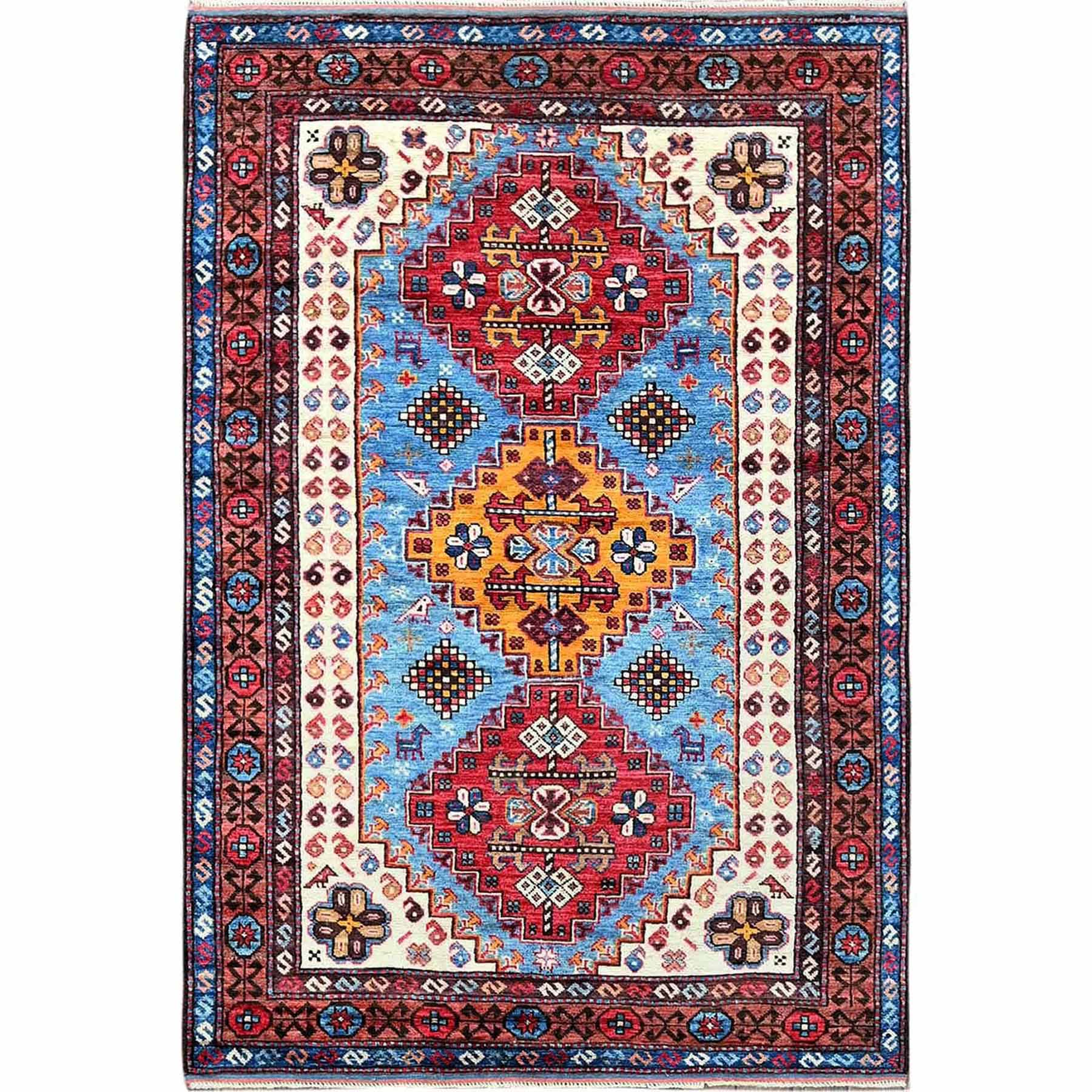 Kazak-Hand-Knotted-Rug-3010