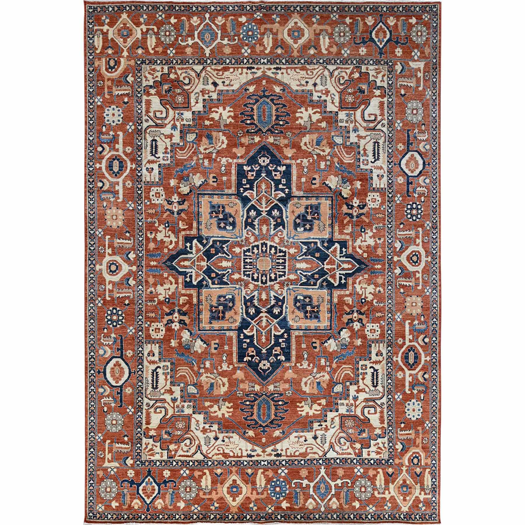 Oushak-And-Peshawar-Hand-Knotted-Rug-4535