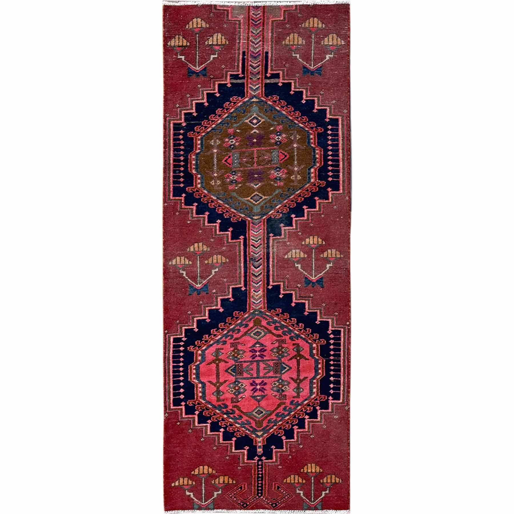 Overdyed-Vintage-Hand-Knotted-Rug-3160