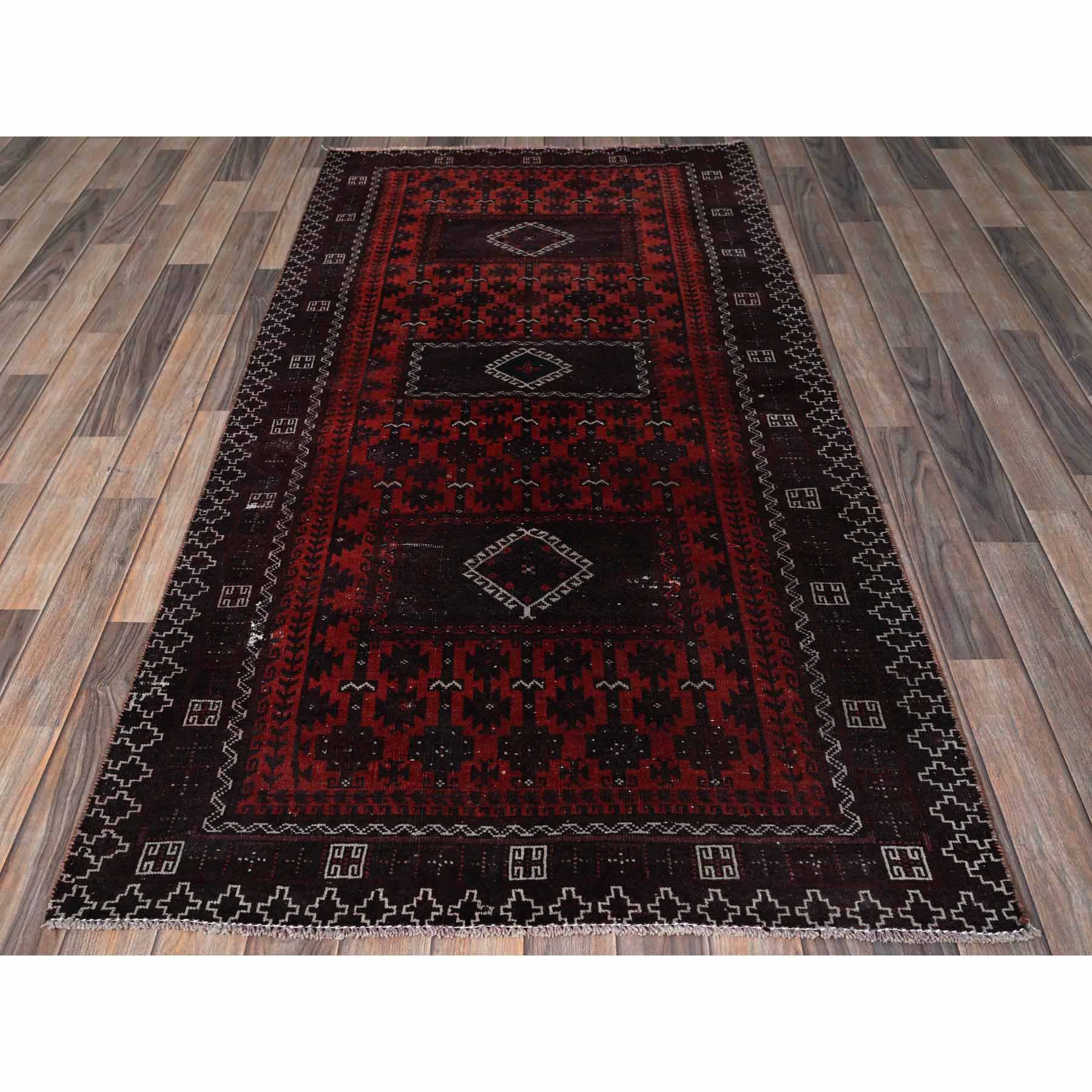 Overdyed-Vintage-Hand-Knotted-Rug-4335