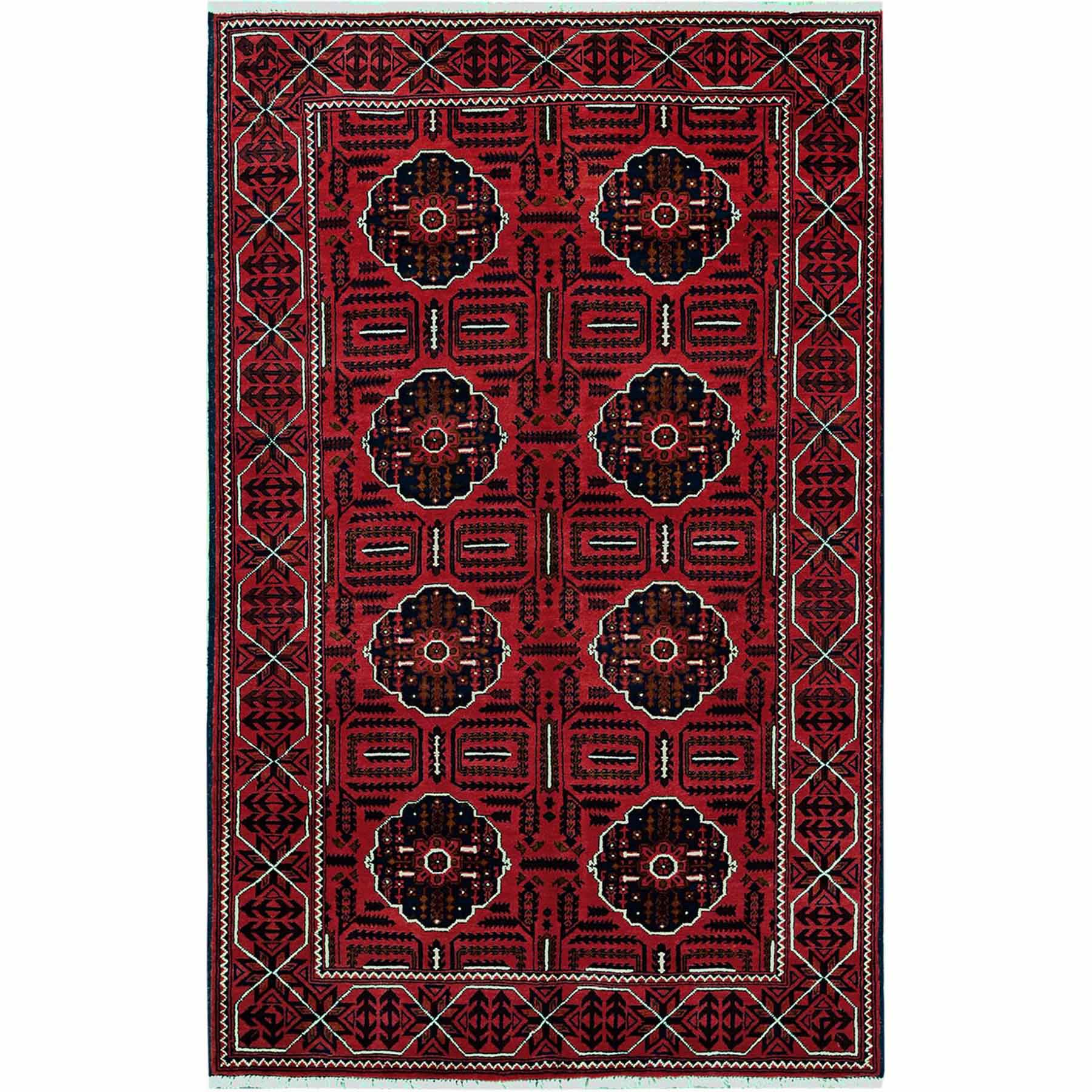 Tribal-Geometric-Hand-Knotted-Rug-3345