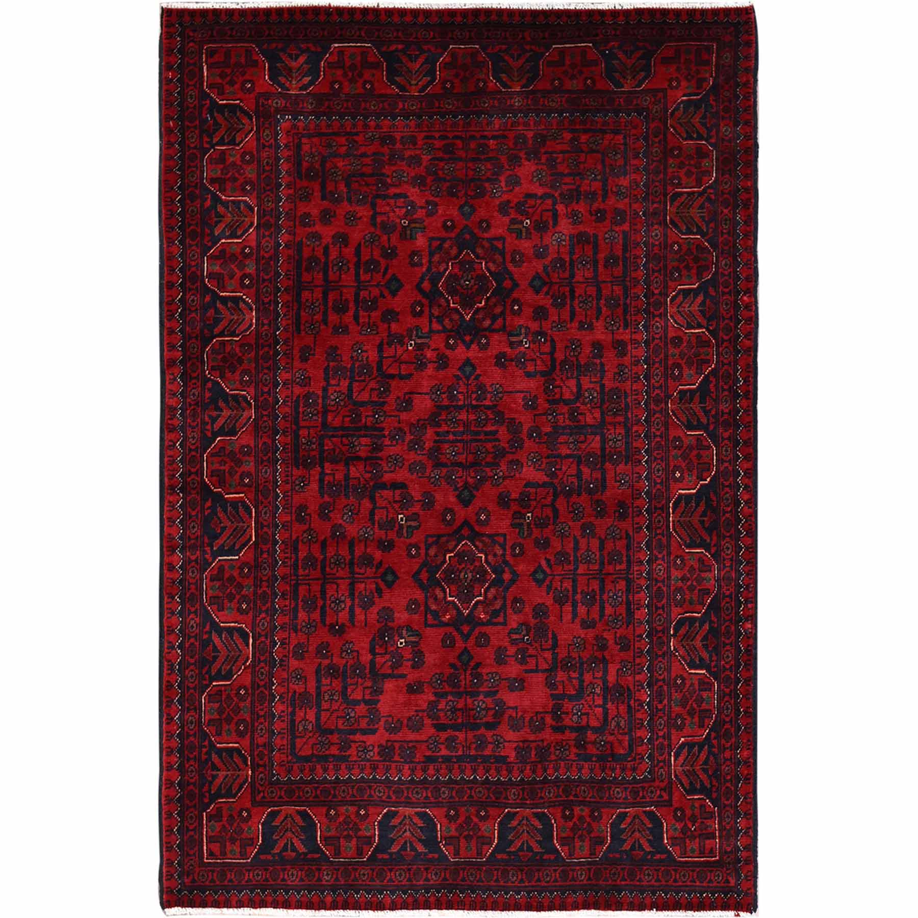 Tribal-Geometric-Hand-Knotted-Rug-3635