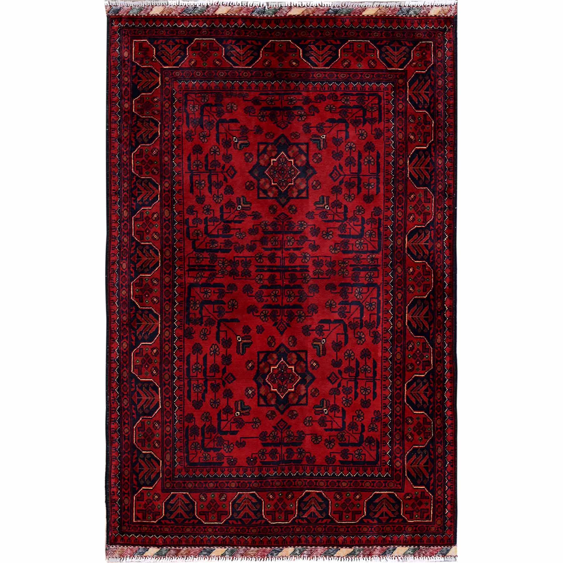Tribal-Geometric-Hand-Knotted-Rug-3645