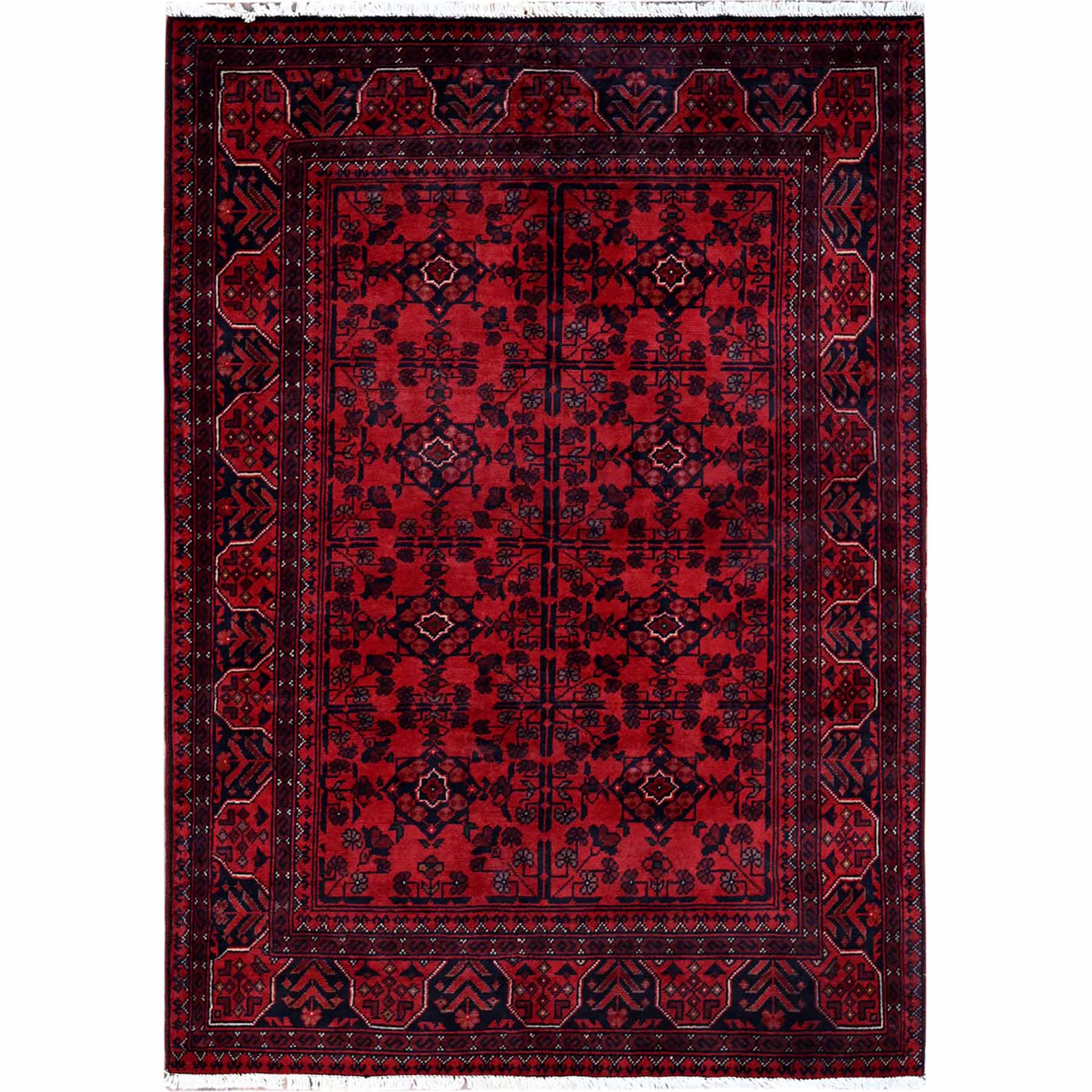 Tribal-Geometric-Hand-Knotted-Rug-3650