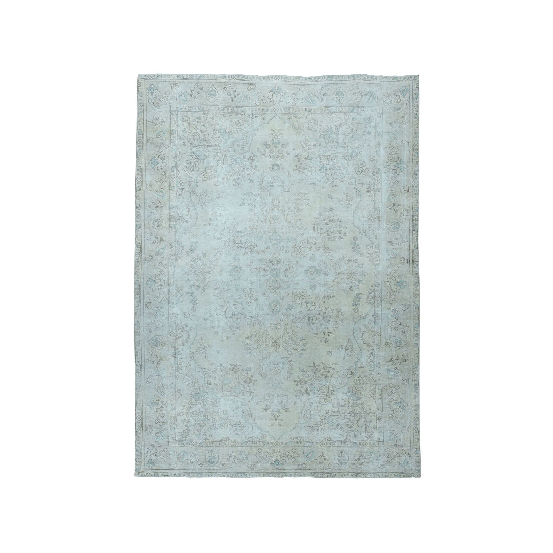 White-Wash-Vintage-Silver-Wash-Hand-Knotted-Rug-253695