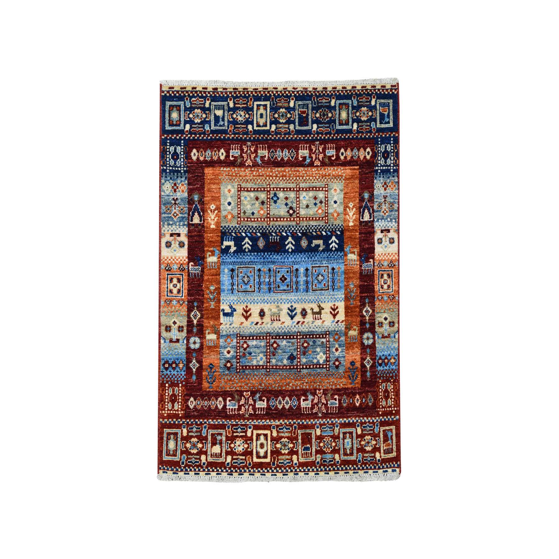 Tribal-Geometric-Hand-Knotted-Rug-257615