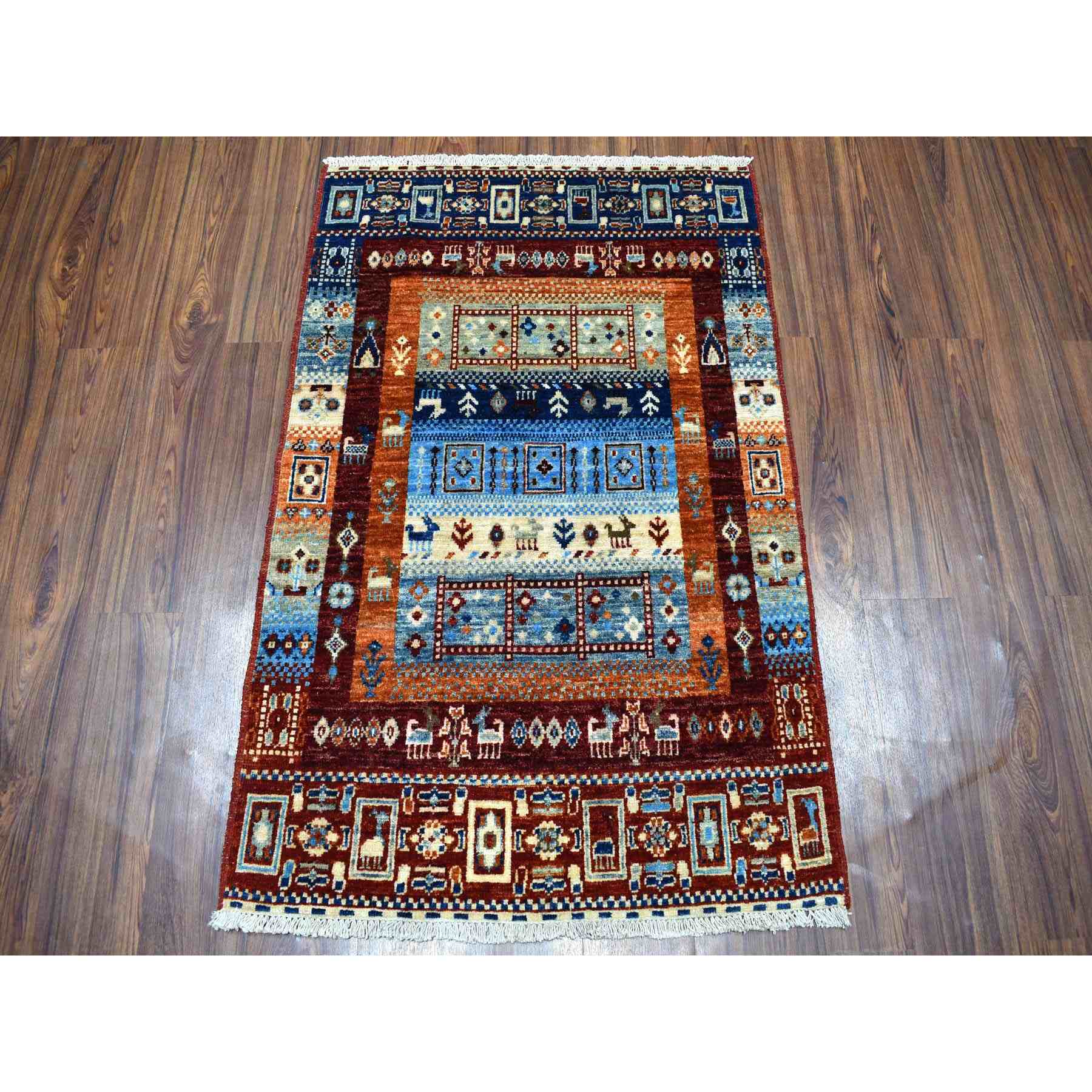 Tribal-Geometric-Hand-Knotted-Rug-257615