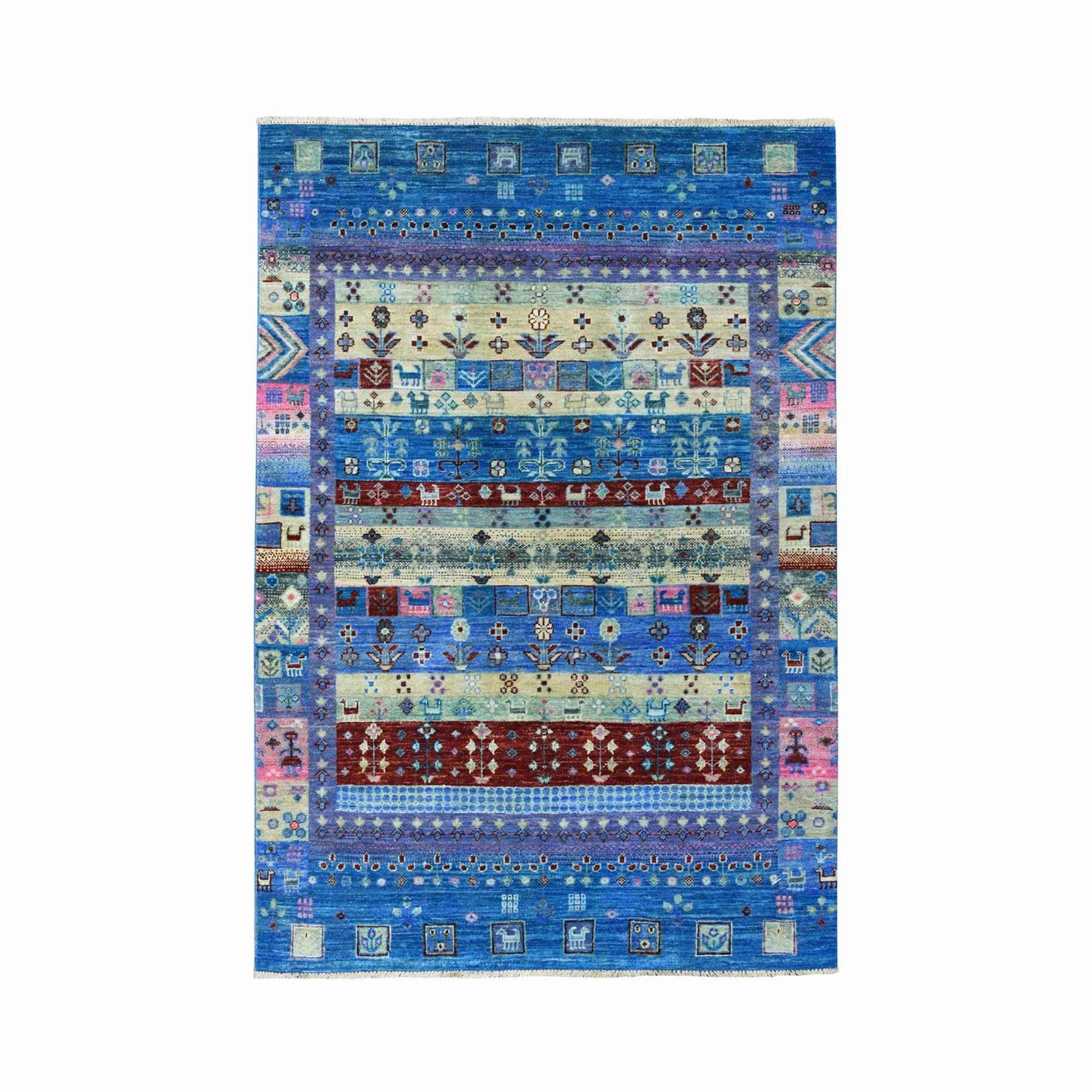 Tribal-Geometric-Hand-Knotted-Rug-258075