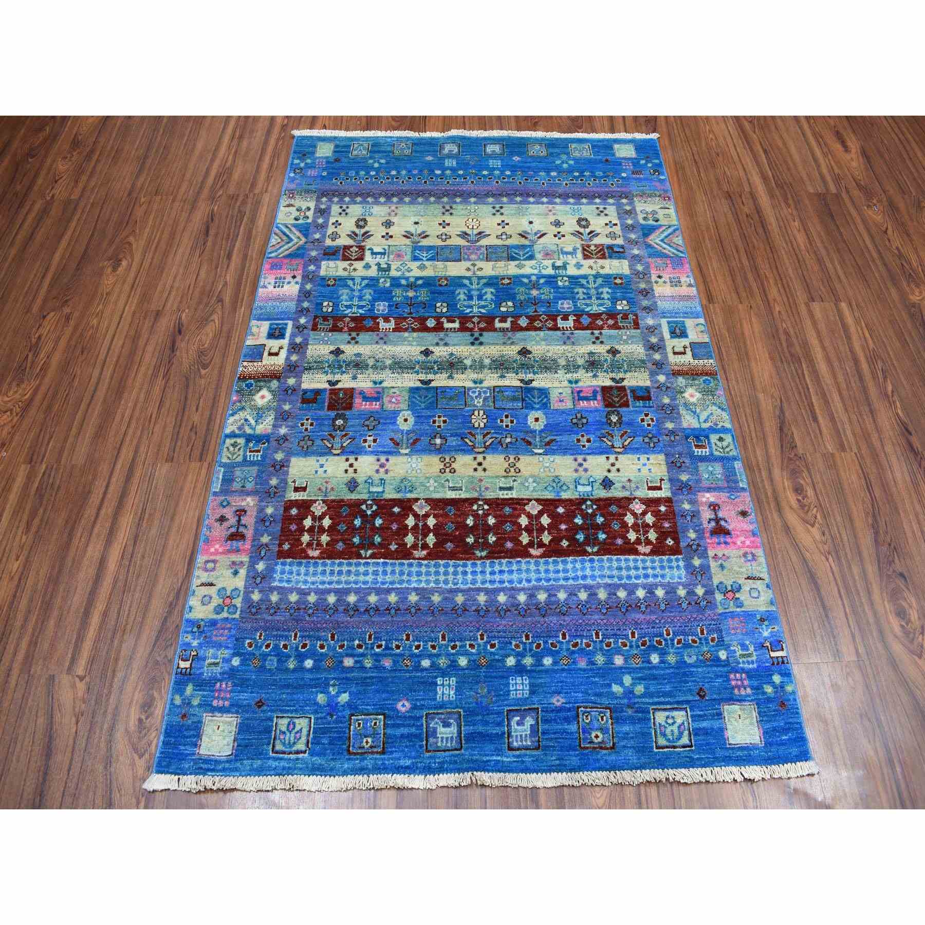 Tribal-Geometric-Hand-Knotted-Rug-258075