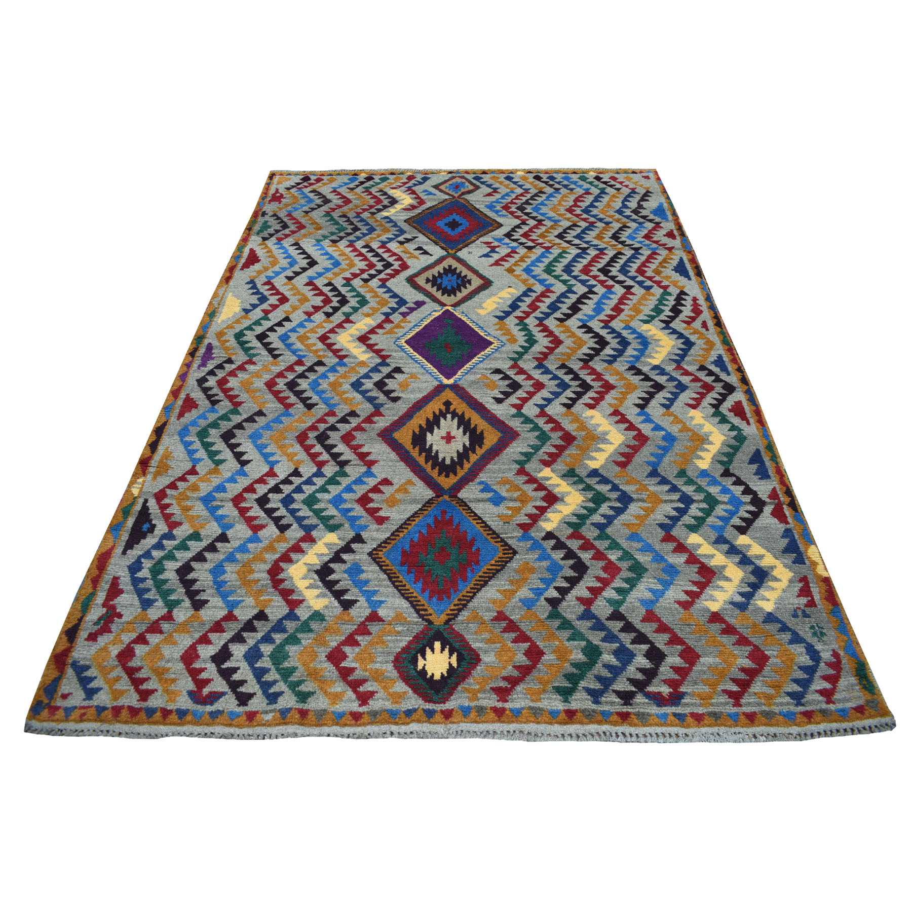 Tribal-Geometric-Hand-Knotted-Rug-265745