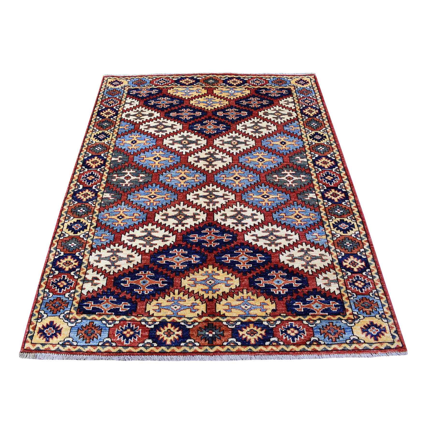 Tribal-Geometric-Hand-Knotted-Rug-284750