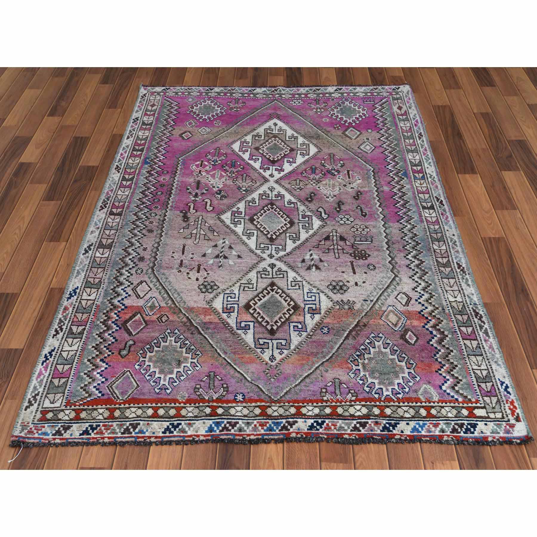 Overdyed-Vintage-Hand-Knotted-Rug-289185