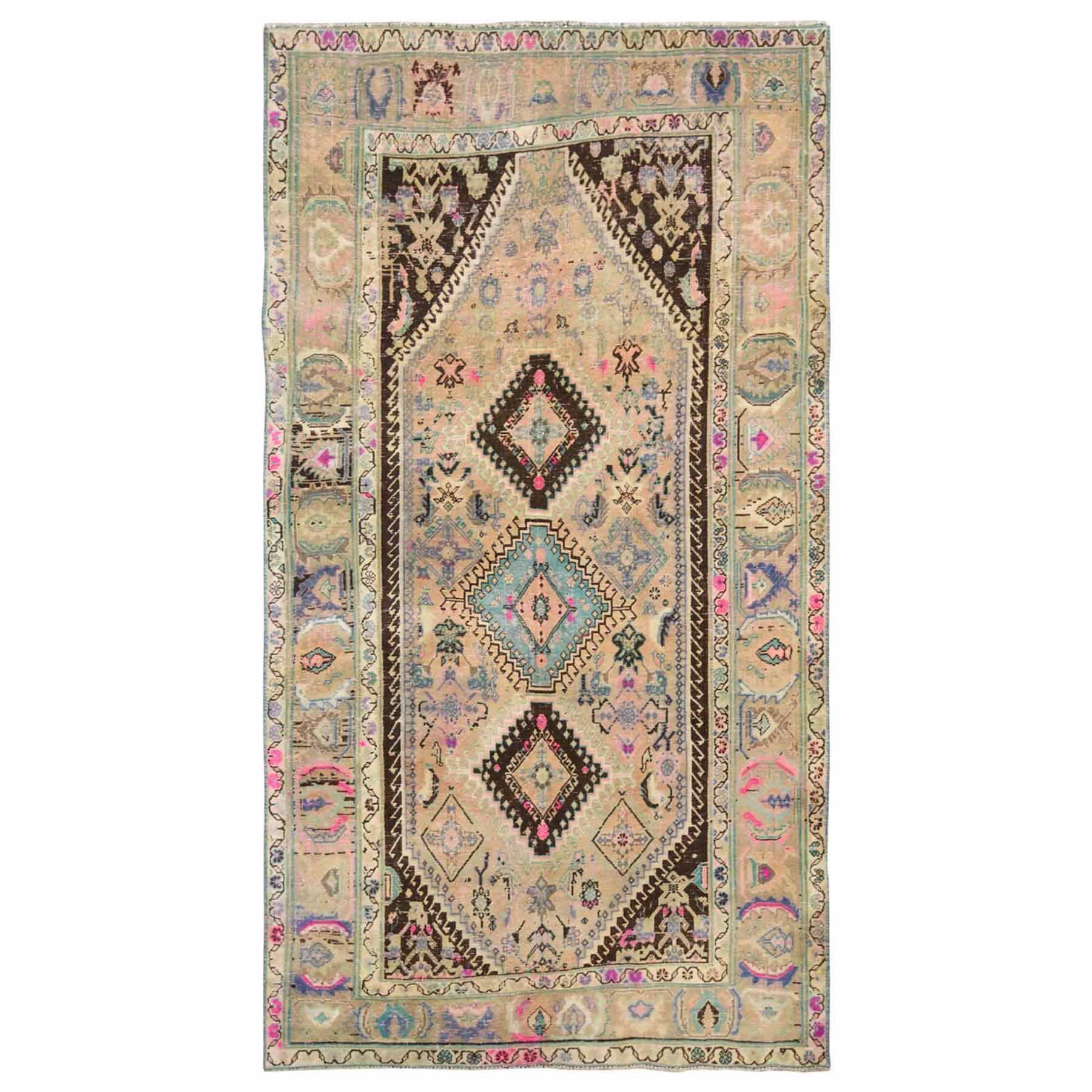 Overdyed-Vintage-Hand-Knotted-Rug-289265