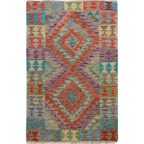 Colorful Reversible Flat weave Afghan Kilim Pure Wool Hand Woven Oriental 