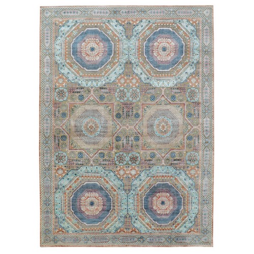 Silk With Textured Wool Mamluk Design Hand knotted Oriental Rug Silk With Textured Wool Mamluk Design Hand knotted Oriental Rug
