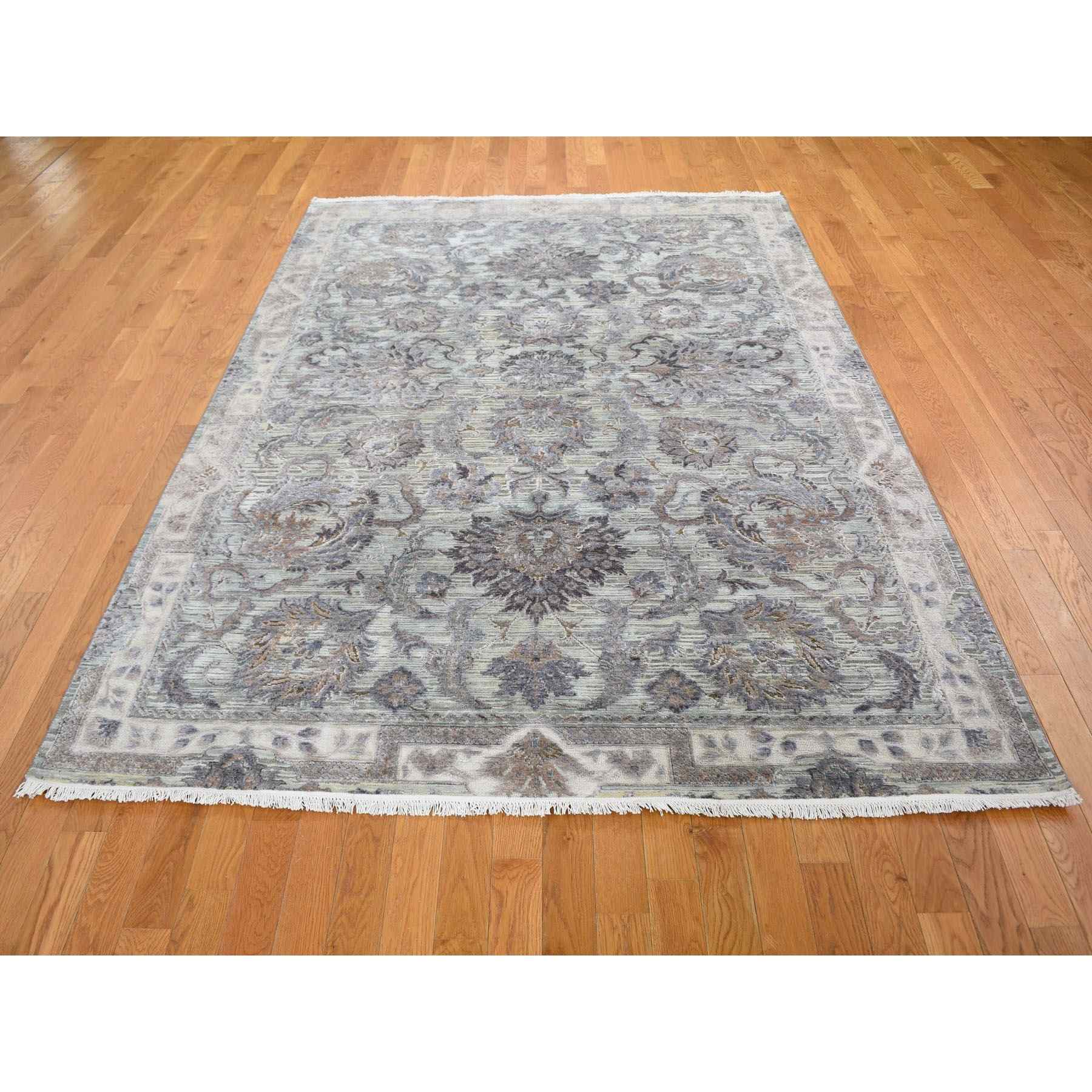 Oushak-And-Peshawar-Hand-Knotted-Rug-295820