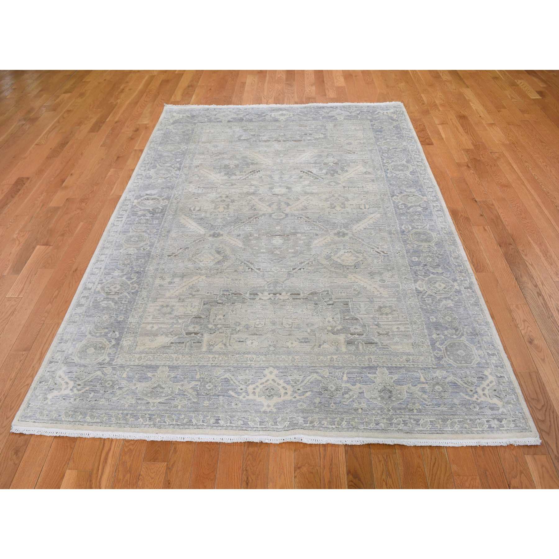 Oushak-And-Peshawar-Hand-Knotted-Rug-296270