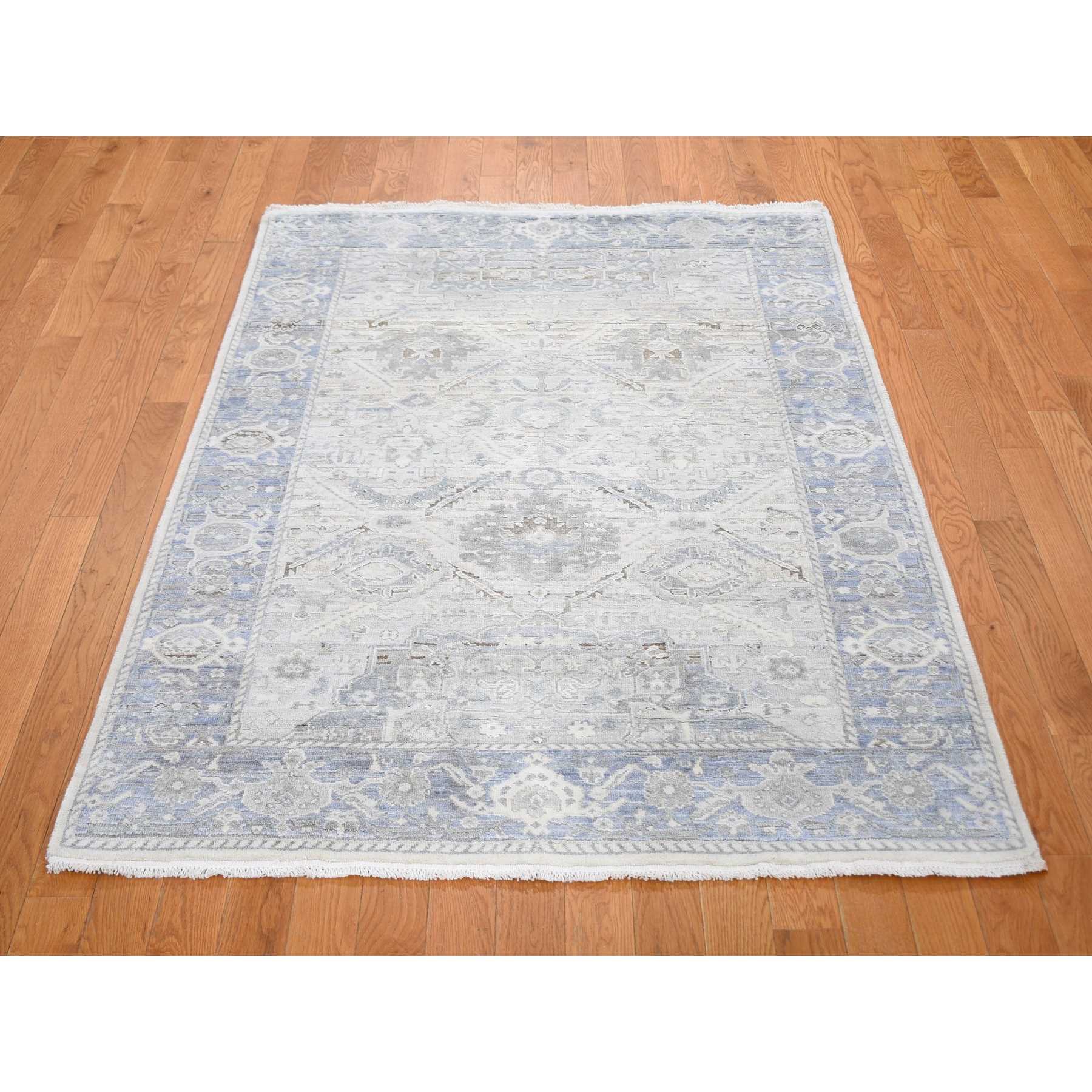 Oushak-And-Peshawar-Hand-Knotted-Rug-296375